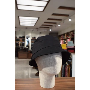 Göksu Şapka Siyah Unisex Keten Bucket Şapka Kova Balıkçı Şapka Pamuk