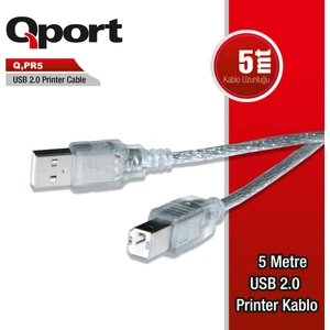 Q-Pr5 Usb2.0 5m Yazıcı Kablosu