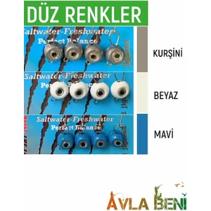 Balık Göz Uv ve Glow Jig Head Mavi-4 Gram-8 No.