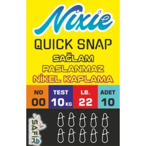 Nixie Quick Snap (Sahte Balık Klipsi) 00 No. - 10 Kg.