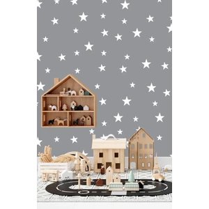 Lizpo Decor Beyaz Yıldız Duvar Sticker 3-4-5 cm 130 Adet Bebek ve Çocuk Odası Dekoratif Duvar Çıkartması Sticker