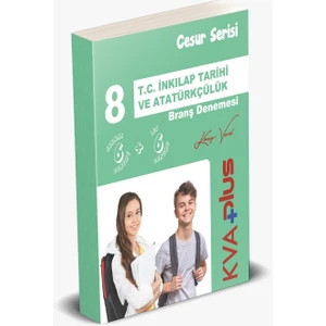 Koray Varol Akademi  +Plus Cesur Serisi T.C. İnkılap Tarihi ve Atatürkçülük Branş Denemesi (6 Sarmal + 6 Genel Deneme)