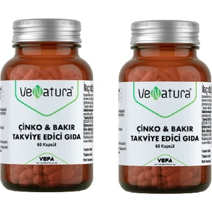 Vefa Çinko(15 Mg) & BAKIR(1500 Μg) Takviye Edici Gıda 60 Kapsül X2 Adet