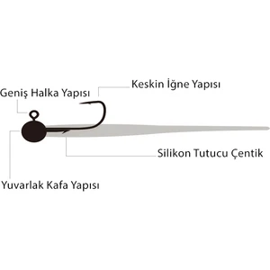 FujinCurvy Glow Jig Head 1,4 G. - 6 No.