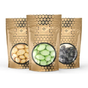 Nin Chocolate Karışık Badem Draje Bitter-Turuncu-Yeşil 450 gr