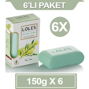 Lüks Bitkisel Çay Ağacı Yağı Sabunu Sabunu 6X150 gr