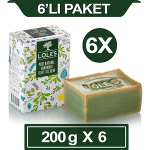 El Yapımı Saf Zeytinyağı Sabunu 6X200 gr