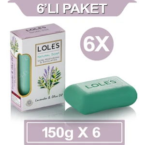 Lüks Bitkisel Lavanta & Zeytin Yağı Sabunu 6X150 gr