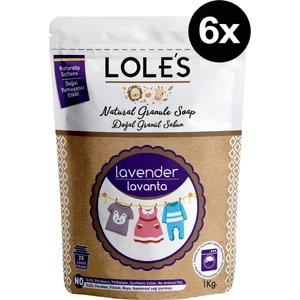 Doğal Granül Matik Lavanta Kokulu Granül Çamaşır Sabun – Bebekler ve Hassas Çamaşırlar için İdeal Temizlik (6 x 1 kg)