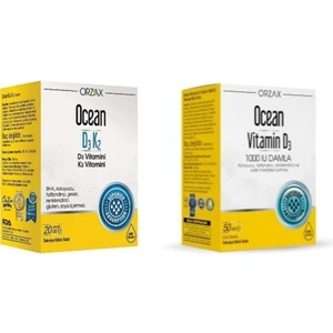 Ocean Damla Seti D3K2 Damla 20 ml ve D3 1000 Iu Damla 50 ml