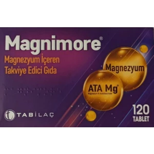 Tab İlaç Magnimore Magnezyum Içeren Takviye Edici Gıda 120 Tablet