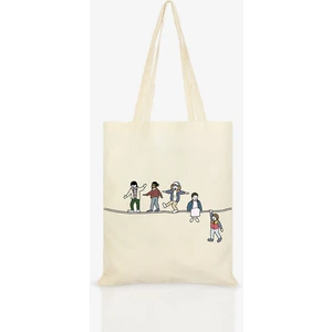 Tuğba Baby Stranger Things Baskılı Ham Bez Çanta C0106