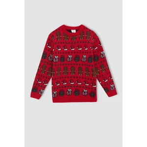 Erkek Çocuk Slim Fit Bisiklet Yaka Kazak V3978A621WN