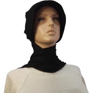 Kadın Giyim Kasketli Fularlı Şapka Bone;siyah