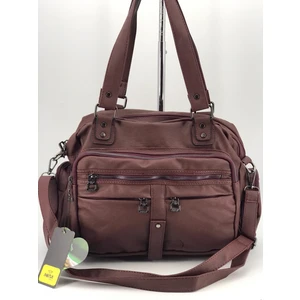 Mega Çanta Mega Yıkamalı Deri Kadın Omuz Çantası