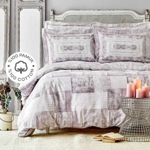 Karaca Home Carell Mürdüm %100 Pamuk Çift Kişilik Nevresim Takımı