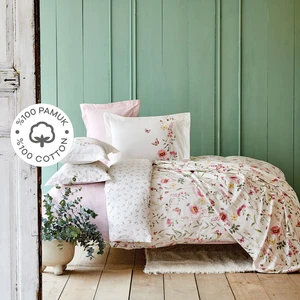 Karaca Home Lorenzo Lila %100 Pamuk Çift Kişilik Pike Hediyeli Nevresim Takımı