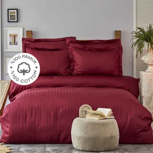 Karaca Home Charm Bold Bordo %100 Pamuk Tek Kişilik Nevresim Takımı
