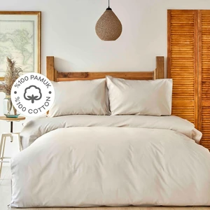 Karaca Home Back To Nature Bej %100 Pamuk Çift Kişilik Nevresim Takımı