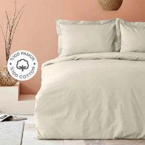 Karaca Home Back To Basic Bej %100 Pamuk Çift Kişilik Nevresim Takımı