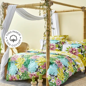 Karaca Home Tropic Yeşil %100 Pamuk Çift Kişilik Nevresim Takımı