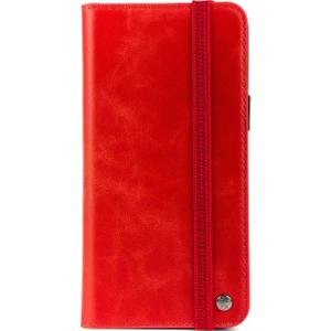 iPhone 11 Hakiki Deri Kapaklı Cüzdan Kartlık Kılıf Çıkartılabilen Mıknatıslı Kapak Standlı Kırmızı