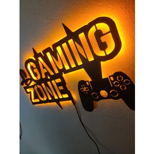 Gaming Zone LED Işıklı Ahşap Tablo