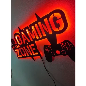Gaming Zone LED Işıklı Ahşap Tablo