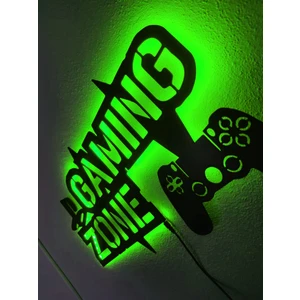 Gaming Zone LED Işıklı Ahşap Tablo