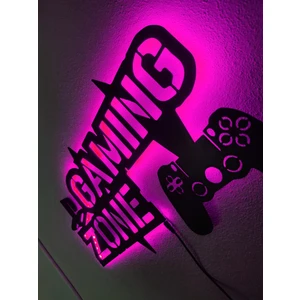 Gaming Zone LED Işıklı Ahşap Tablo