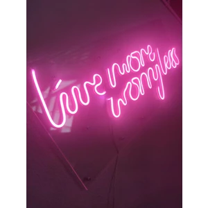 Live More Worry Less Neon Şekiller Işaret Neon  LED Dekoratif Duvar Aydınlatması Neon Duvar Yazısı