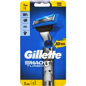 Gillette Mach3 Turbo 3D Tıraş Makinesi 2 Yedekli 7702018514311 Tıraş Makinesi