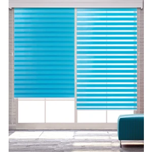 HOME ZEBRA MEKANİZE PERDE Mavi RENK LUXURY SERIES