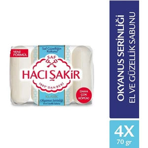 Hacı Şakir Hacı Şakir Klasik Okyanus Serinliği El ve Güzellik Sabunu 4X70 gr El Sa