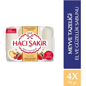 Hacı Şakir Hacı Şakir Klasik Meyve Tazeliği El ve Güzellik Sabunu 4X70 gr El Sabun