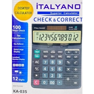Italyano Hesap Makinası Büyük Boy 12 Digit 100 Işlem Tekrarlı