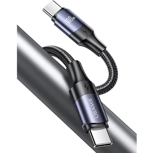 Usams US-SJ524 Örgülü 1.2m Type-C To Type-C 100W Pd Hızlı Şarj ve Data Kablosu