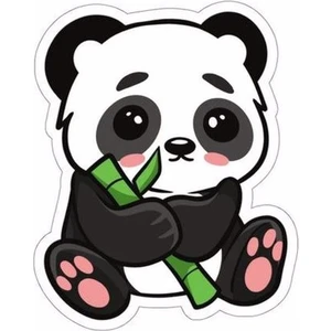 Zobar Markt Zobarmarkt Panda Temalı Defter Ajanda Planner Laptop Sticker 7 cm
