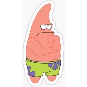 Zobar Markt Zobarmarkt Düşünceli Patrick Defter Ajanda Planner Laptop Sticker 5 cm