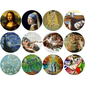 Zobar Markt Ünlü Ressam Tabloları Sticker