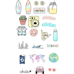 Zobar Markt Tatil Temalı Sticker Seti