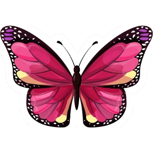 Zobar Markt Kelebek Sticker - Mor