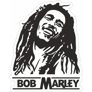 Zobar Markt Bob Marley Sticker Etiket 00798 12X10 cm