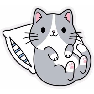 Zobar Markt Zobarmarkt Miskin Kedi Temalı Defter Ajanda Planner Bullet Journal Laptop Sticker, 5 cm