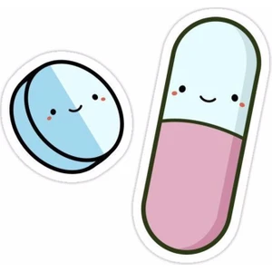 Zobar Markt Zobarmarkt Gülen Yüz Ilaç Defter Ajanda Planner Bullet Journal Laptop Sticker, 6 cm