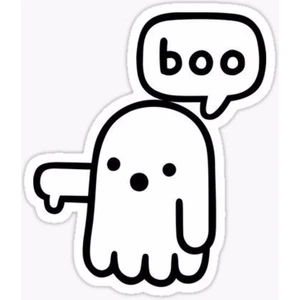 Zobar Markt Zobarmarkt Boo! Baskılı Defter Ajanda Planner Laptop Sticker, 5 cm