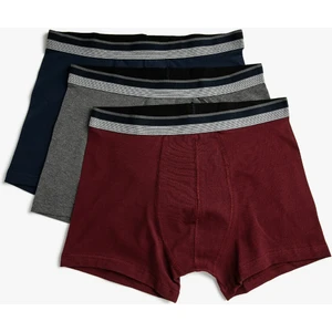 Erkek Pamuklu Basic 3'lü Boxer Seti