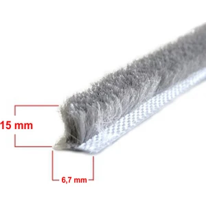 Sürme ve Cam Balkon Kıl Fitil ( Taban 6,7 x Yükseklik 15 mm ) 20 Metre