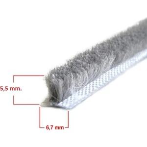 Sürme ve Cam Balkon Kıl Fitil ( Taban 6,7 x Yükseklik 5,5 mm ) 20 Metre