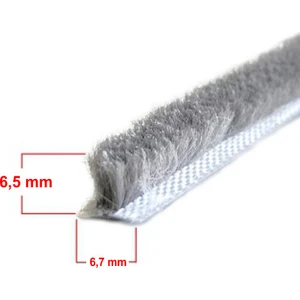 Sürme ve Cam Balkon Kıl Fitil ( Taban 6,7 x Yükseklik 6,5 mm ) 20 Metre